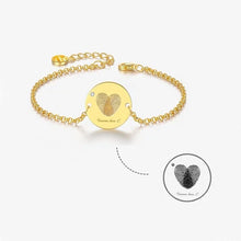 Load image into Gallery viewer, Couple Fingerprint Chain Bracelet
