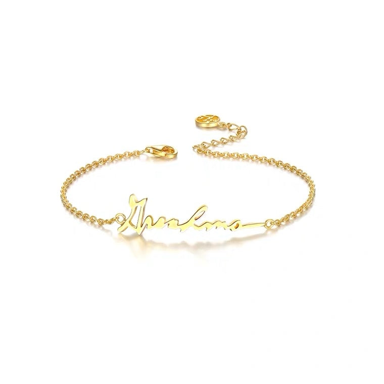 Custom Personal Signature Chain Bracelet